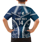 Custom Football Cats and Blues Family Matching Puletasi and Hawaiian Shirt 2026 Together Aboriginal Polynesian Pattern