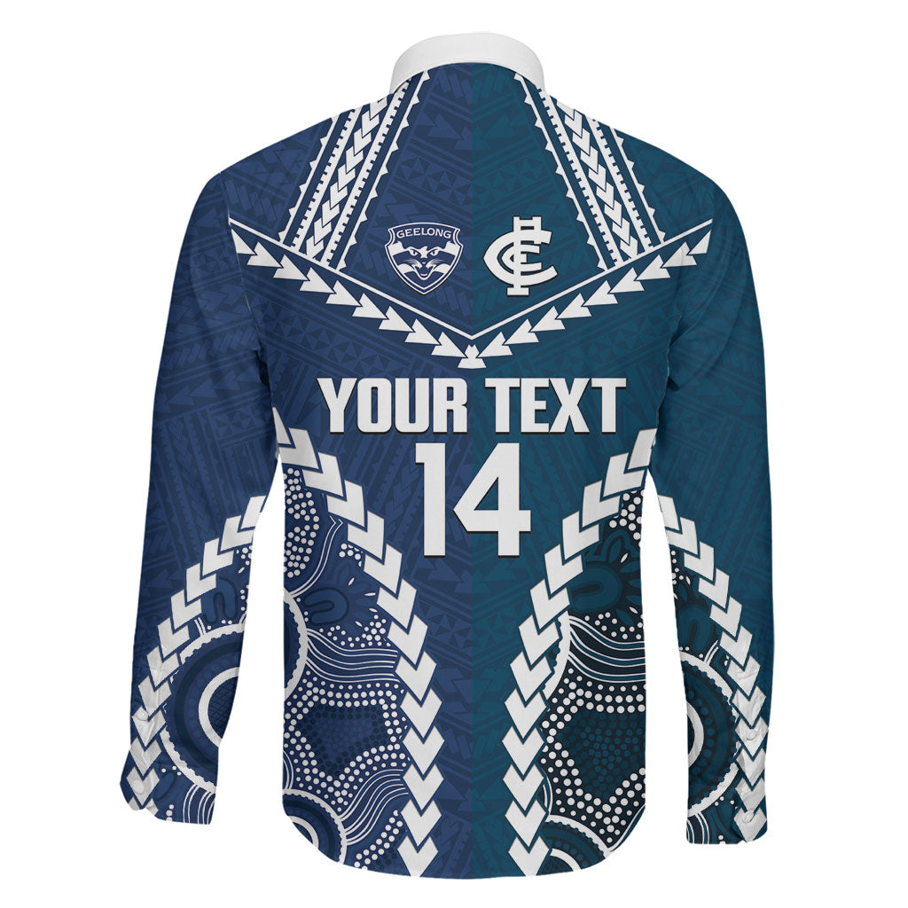 Custom Football Cats and Blues Family Matching Tank Maxi Dress and Hawaiian Shirt 2026 Together Aboriginal Polynesian Pattern