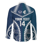 Custom Football Cats and Blues Family Matching Tank Maxi Dress and Hawaiian Shirt 2026 Together Aboriginal Polynesian Pattern