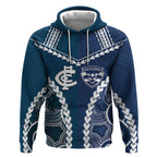 Custom Football Cats and Blues Hoodie 2026 Together Aboriginal Polynesian Pattern