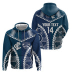 Custom Football Cats and Blues Hoodie 2026 Together Aboriginal Polynesian Pattern