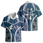 Custom Football Cats and Blues Kid Hawaiian Shirt 2026 Together Aboriginal Polynesian Pattern LT14