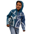 Custom Football Cats and Blues Kid Hoodie 2026 Together Aboriginal Polynesian Pattern
