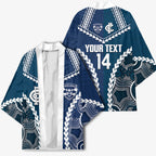 Custom Football Cats and Blues Kimono 2026 Together Aboriginal Polynesian Pattern
