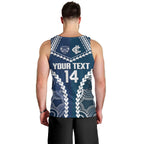 Custom Football Cats and Blues Men Tank Top 2026 Together Aboriginal Polynesian Pattern