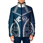 Custom Football Cats and Blues Padded Jacket 2026 Together Aboriginal Polynesian Pattern