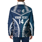Custom Football Cats and Blues Padded Jacket 2026 Together Aboriginal Polynesian Pattern