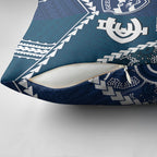 Custom Football Cats and Blues Pillow Cover 2026 Together Aboriginal Polynesian Pattern