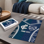 Custom Football Cats and Blues Puzzle 2026 Together Aboriginal Polynesian Pattern