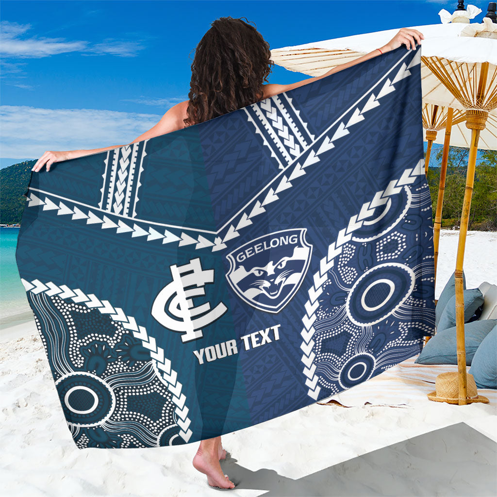 Custom Football Cats and Blues Sarong 2026 Together Aboriginal Polynesian Pattern