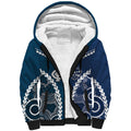 Custom Football Cats and Blues Sherpa Hoodie 2026 Together Aboriginal Polynesian Pattern