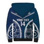 Custom Football Cats and Blues Sherpa Hoodie 2026 Together Aboriginal Polynesian Pattern