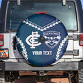 Custom Football Cats and Blues Spare Tire Cover 2026 Together Aboriginal Polynesian Pattern