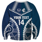Custom Football Cats and Blues Sweatshirt 2026 Together Aboriginal Polynesian Pattern