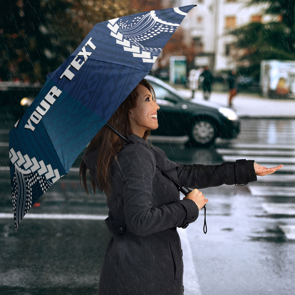 Custom Football Cats and Blues Umbrella 2026 Together Aboriginal Polynesian Pattern