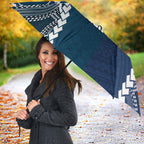 Custom Football Cats and Blues Umbrella 2026 Together Aboriginal Polynesian Pattern