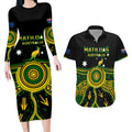 australia-soccer-couples-matching-long-sleeve-bodycon-dress-and-hawaiian-shirt-aboriginal-go-matildas-2023-world-cup