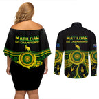 australia-soccer-couples-matching-off-shoulder-short-dress-and-long-sleeve-button-shirts-aboriginal-go-matildas-2023-world-cup