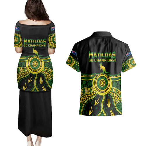 australia-soccer-couples-matching-puletasi-dress-and-hawaiian-shirt-aboriginal-go-matildas-2023-world-cup