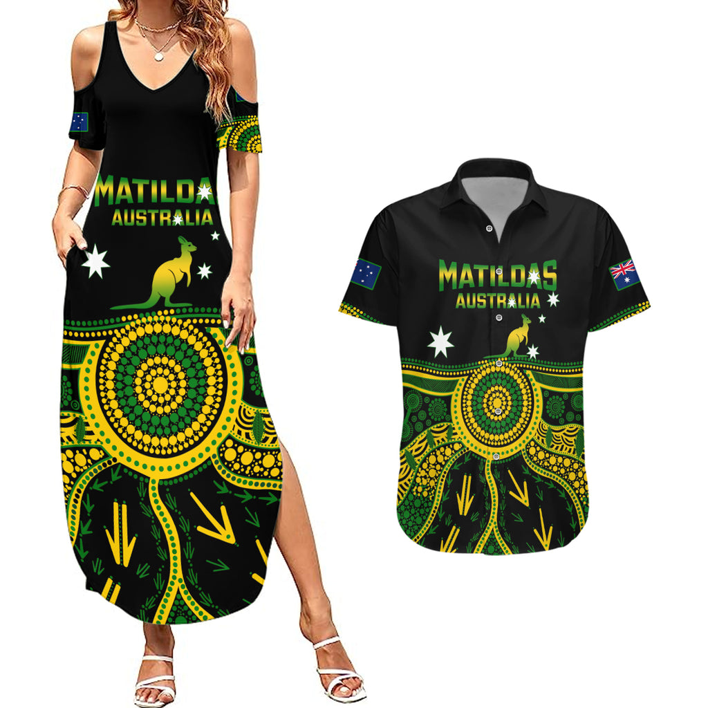 australia-soccer-couples-matching-summer-maxi-dress-and-hawaiian-shirt-aboriginal-go-matildas-2023-world-cup