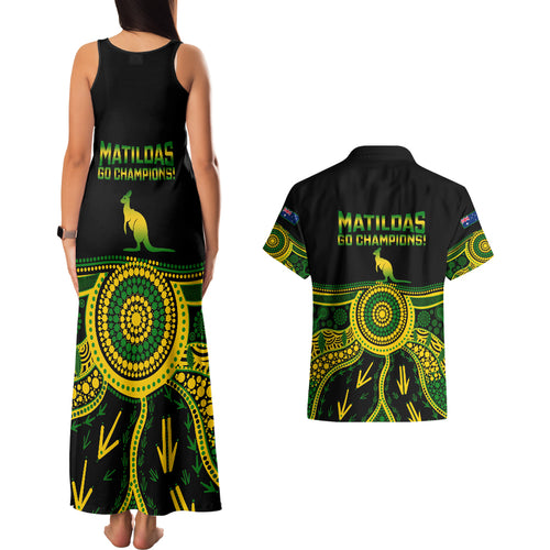 australia-soccer-couples-matching-tank-maxi-dress-and-hawaiian-shirt-aboriginal-go-matildas-2023-world-cup