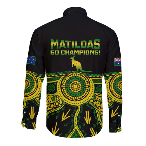 australia-soccer-long-sleeve-button-shirt-aboriginal-go-matildas-2023-world-cup