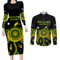 personalised-australia-soccer-couples-matching-long-sleeve-bodycon-dress-and-long-sleeve-button-shirts-aboriginal-go-matildas-2023-world-cup