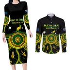 personalised-australia-soccer-couples-matching-long-sleeve-bodycon-dress-and-long-sleeve-button-shirts-aboriginal-go-matildas-2023-world-cup