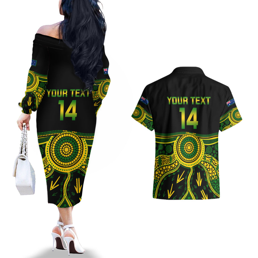 personalised-australia-soccer-couples-matching-off-the-shoulder-long-sleeve-dress-and-hawaiian-shirt-aboriginal-go-matildas-2023-world-cup