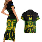 personalised-australia-soccer-couples-matching-short-sleeve-bodycon-dress-and-hawaiian-shirt-aboriginal-go-matildas-2023-world-cup