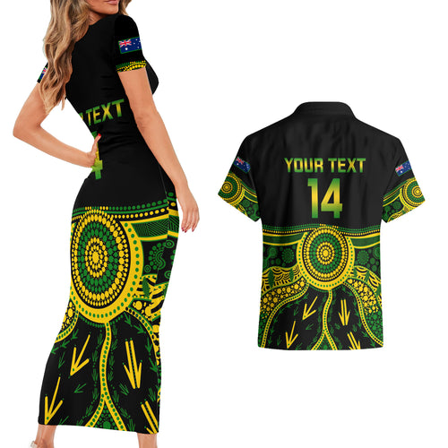 personalised-australia-soccer-couples-matching-short-sleeve-bodycon-dress-and-hawaiian-shirt-aboriginal-go-matildas-2023-world-cup