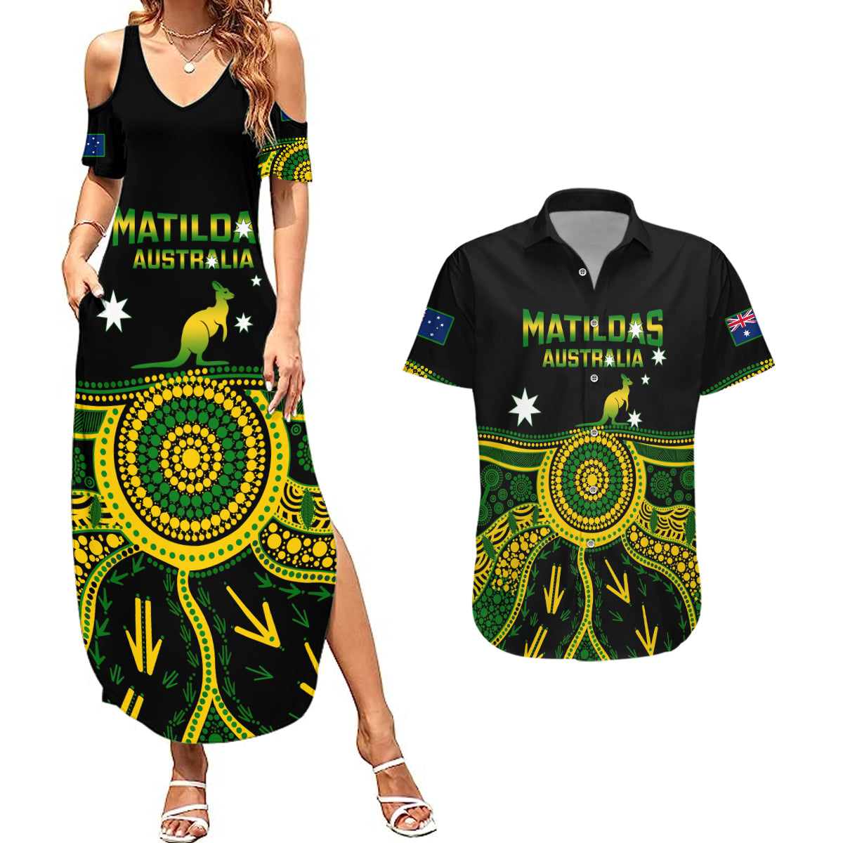 personalised-australia-soccer-couples-matching-summer-maxi-dress-and-hawaiian-shirt-aboriginal-go-matildas-2023-world-cup