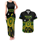 personalised-australia-soccer-couples-matching-tank-maxi-dress-and-hawaiian-shirt-aboriginal-go-matildas-2023-world-cup