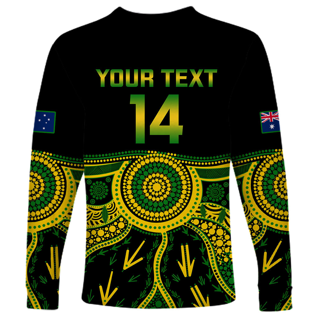 personalised-australia-soccer-long-sleeve-shirt-aboriginal-go-matildas-2023-world-cup