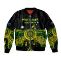 personalised-australia-soccer-sleeve-zip-bomber-jacket-aboriginal-go-matildas-2023-world-cup