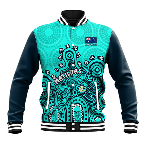 personalised-australia-soccer-baseball-jacket-aboriginal-turquoise-2023-world-cup-with-kangaroo