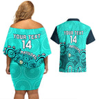 personalised-australia-soccer-couples-matching-off-shoulder-short-dress-and-hawaiian-shirt-aboriginal-turquoise-2023-world-cup-with-kangaroo