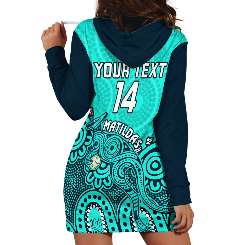 personalised-australia-soccer-hoodie-dress-aboriginal-turquoise-2023-world-cup-with-kangaroo