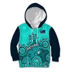 personalised-australia-soccer-kid-hoodie-aboriginal-turquoise-2023-world-cup-with-kangaroo