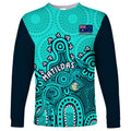 personalised-australia-soccer-long-sleeve-shirt-aboriginal-turquoise-2023-world-cup-with-kangaroo