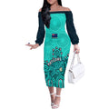 personalised-australia-soccer-off-the-shoulder-long-sleeve-dress-aboriginal-turquoise-2023-world-cup-with-kangaroo