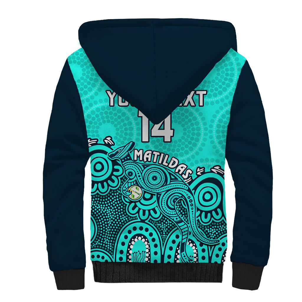 personalised-australia-soccer-sherpa-hoodie-aboriginal-turquoise-2023-world-cup-with-kangaroo