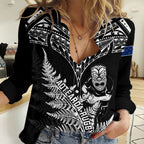 New Zealand Silver Fern Rugby Women Casual Shirt Go All Black 2023 World Cup LT14