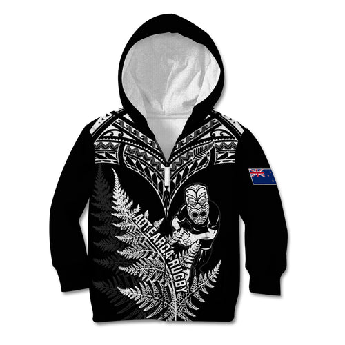 personalised-new-zealand-silver-fern-rugby-kid-hoodie-go-all-black-2023-world-cup