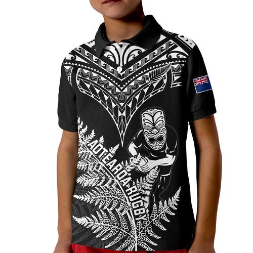 personalised-new-zealand-silver-fern-rugby-kid-polo-shirt-go-all-black-2023-world-cup