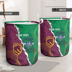 Broncos and Raiders Rugby Custom Laundry Basket Dynamic Version