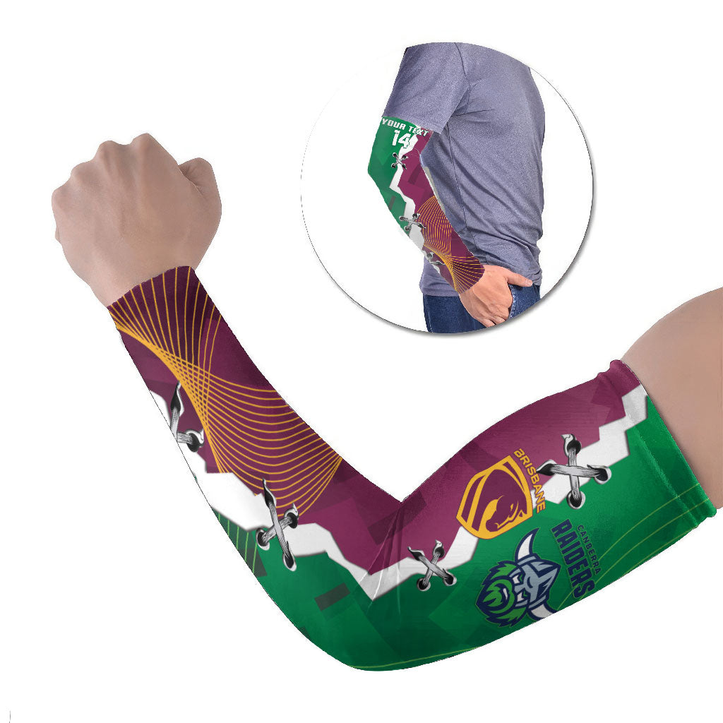 Broncos and Raiders Rugby Custom Arm Sleeves Dynamic Version
