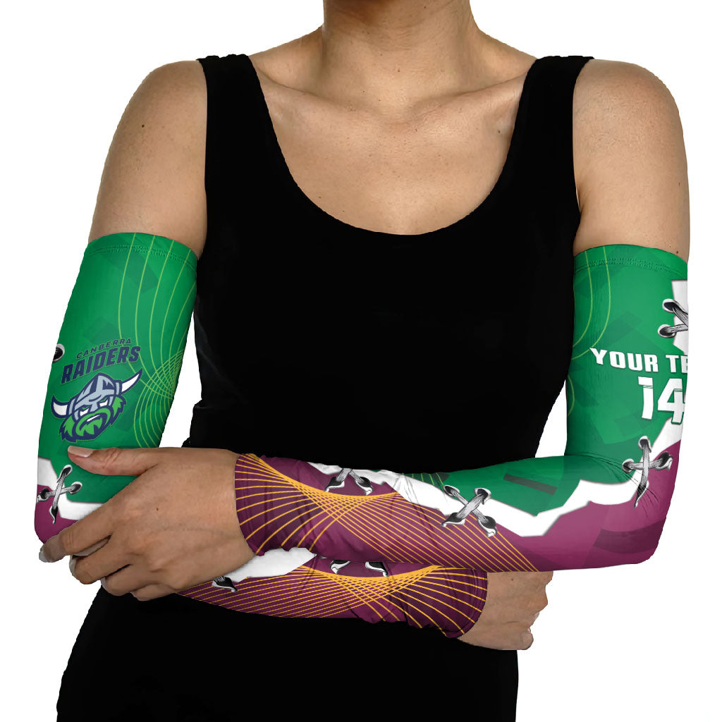 Broncos and Raiders Rugby Custom Arm Sleeves Dynamic Version