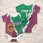 Broncos and Raiders Rugby Custom Baby Onesie Dynamic Version
