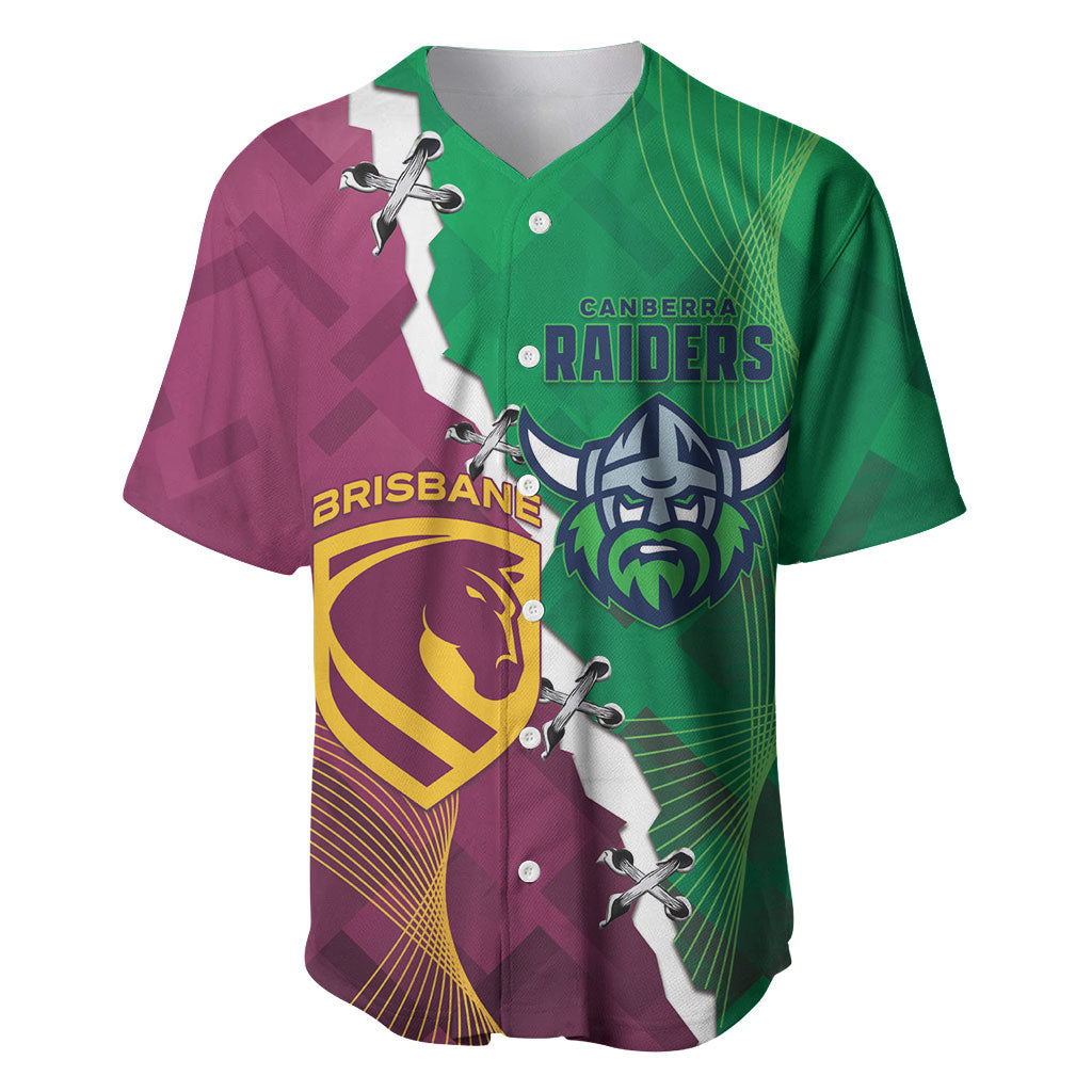 Broncos and Raiders Rugby Custom Baseball Jersey Dynamic Version
